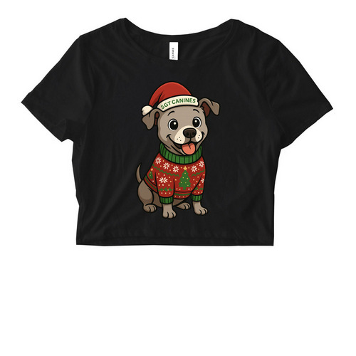 SGT Holiday Batch, a Black Women's Fitted Cropped Tee