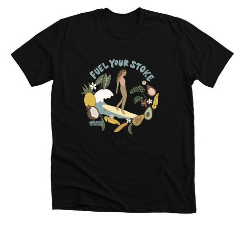 Fuel Your Stoke Tanks & T's, a Solid Black Blend Premium Unisex Tee