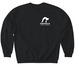 Sweatshirts - Rescue. Care. Adopt. White Logo, a Black Softstyle Crewneck Sweatshirt