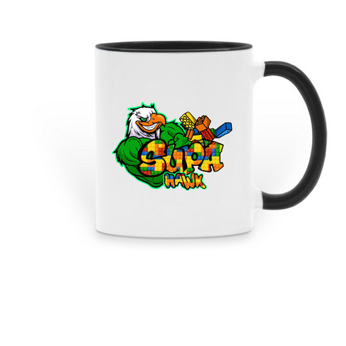 SupaHawk Mug, a Black Two-Tone Ceramic Mug
