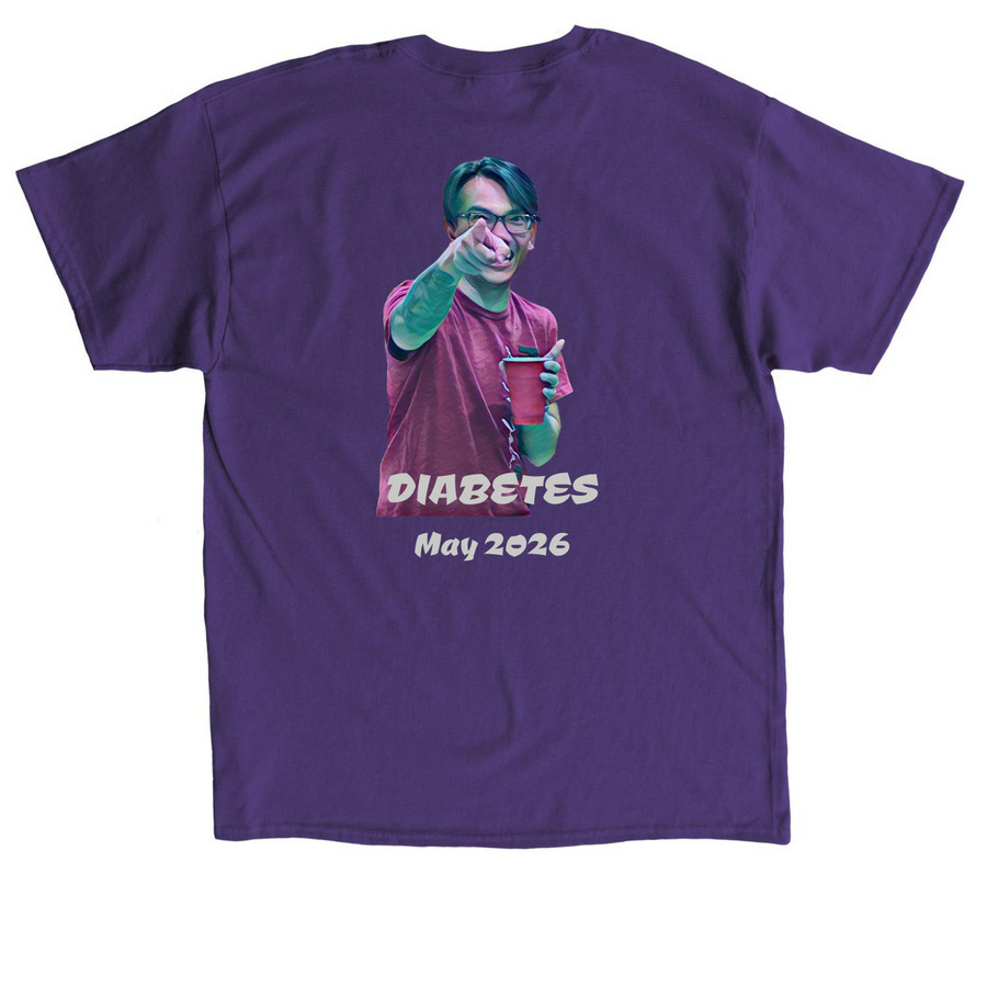 Phake Birthday, a Purple Classic Unisex Tee (back-view)