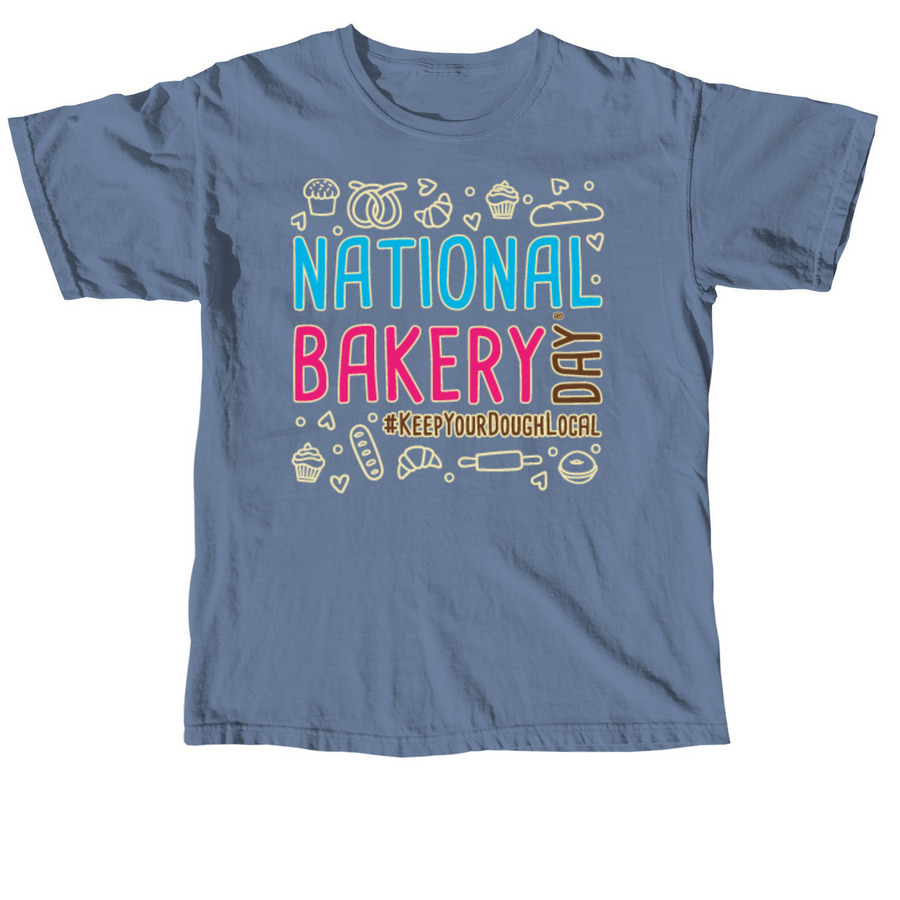 National Bakery Day #KeepYourDoughLocal Icons, a Blue Jean Comfort Colors Unisex Tee
