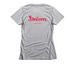 Just A Girl Who Loves Bunnies, a Dark Heather Grey Women's Slim Fit Tee (back-view)
