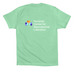 Celebrate 50 Years of Feminism!, a Mint Premium Cotton Tee (back-view)