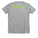 D O O M, a Athletic Heather Premium Unisex Tee (back-view)
