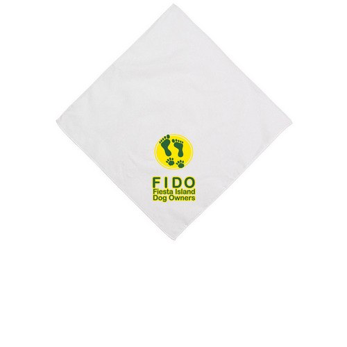 FIDO Bandana, a White Cotton Bandana