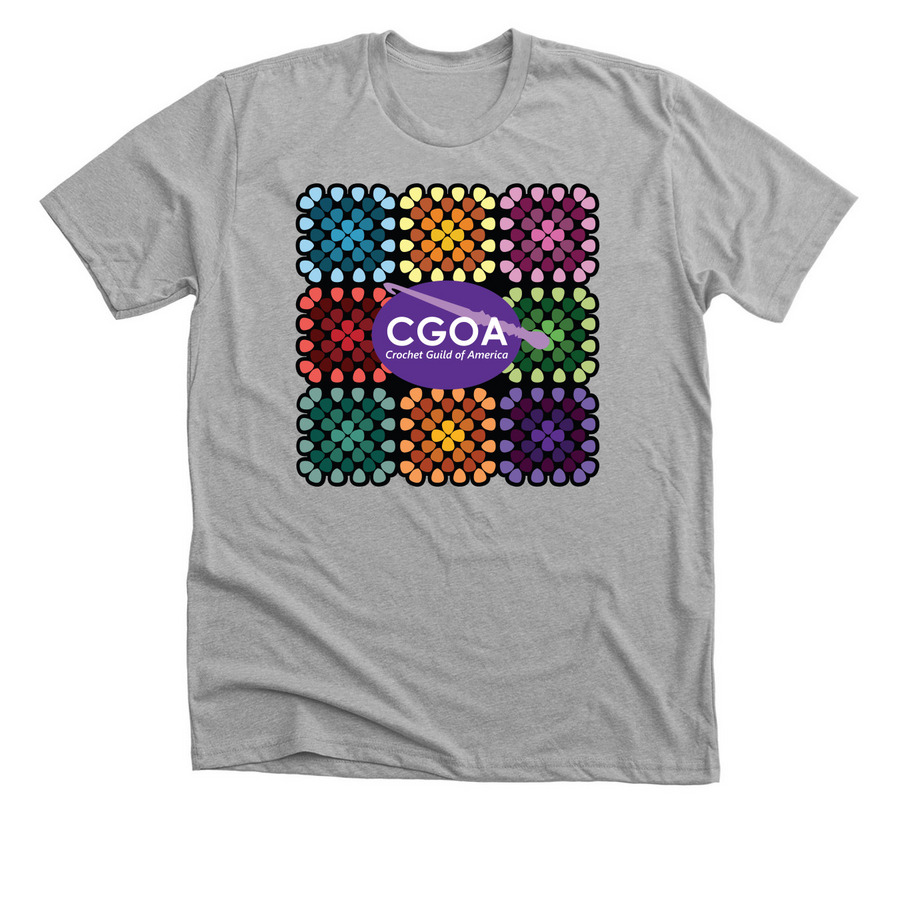 CGOA Granny Square, a Athletic Heather Premium Unisex Tee