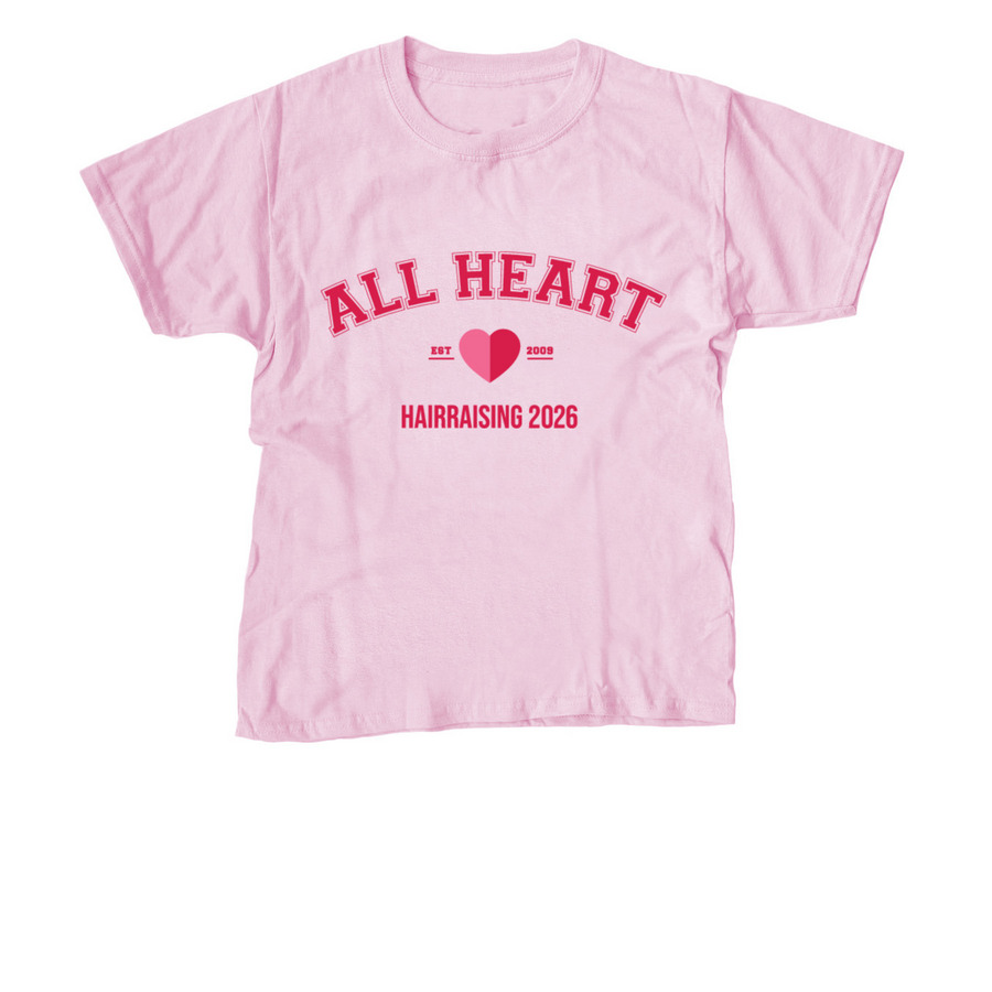 HAIRraising for Boston Children's Hospital, a Light Pink Youth Unisex Tee
