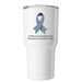 CFPET Tumblers, a White Insulated Tumbler (back-view)