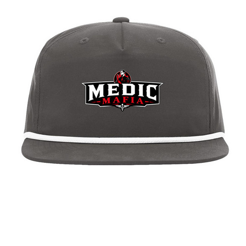Medic Mafia, a Charcoal/ White Printed Umpqua Snapback Cap