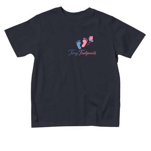 Tiny Footprints Awareness Walk, a Navy Toddler Tee