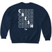 CresHENdo A Cappella Crewneck, a Navy Softstyle Crewneck Sweatshirt (back-view)