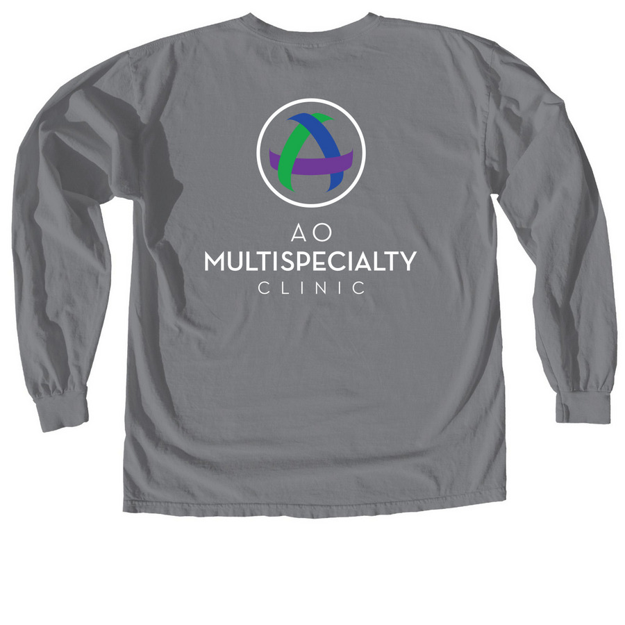 Comfort Colors Shirts, a Granite Comfort Colors Long Sleeve Tee (back-view)