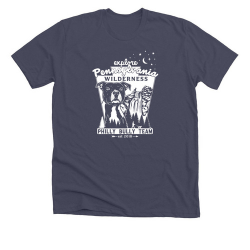 Support Rescue Dogs, a Heather Midnight Navy Premium Unisex Tee