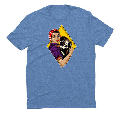 Rosie the Rescuer, a Azure Blue Allmade Eco Triblend Unisex Tee
