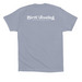 "birth days matter" tee by Birth Unveiled, a Vintage Denim Premium Cotton Tee (back-view)