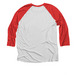 HOTH 2nd place winner!, a Red and Heather White 3/4 Sleeve Baseball Tee (back-view)