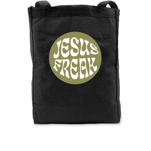 Jesus freak tote! &nbsp;, a Black Recycled Cotton Tote Bag