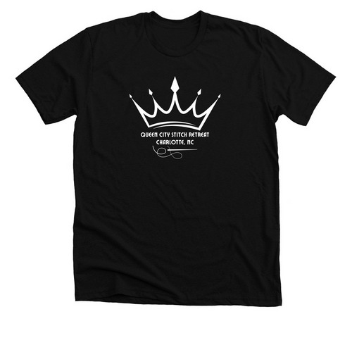 QCSR Crown Logo No Date, a Solid Black Blend Premium Unisex Tee