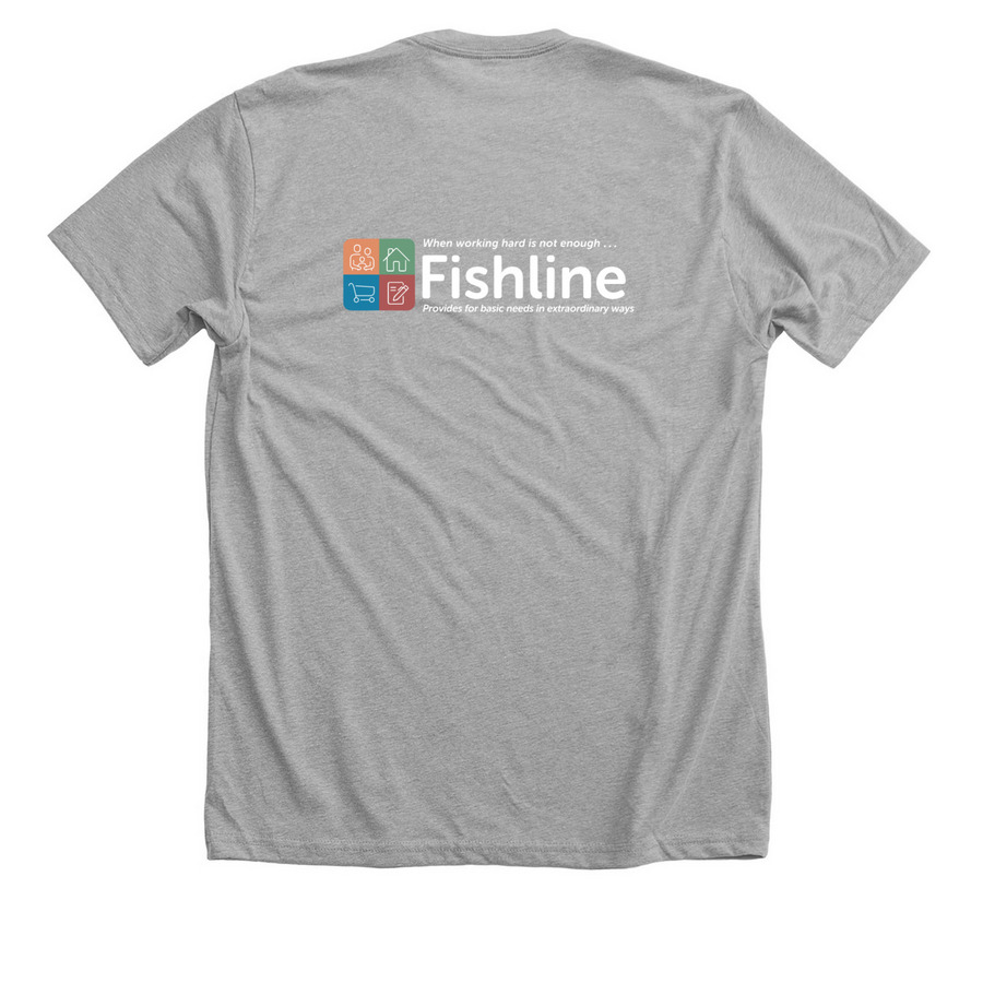 Shirts and Sweatshirts with White Logo, a Athletic Heather Premium Unisex Tee (back-view)