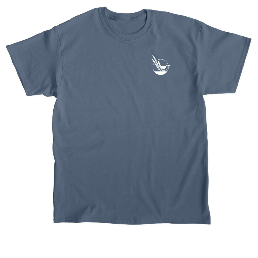 Classic Wren Tee, White Logo, a Indigo Blue Classic Unisex Tee