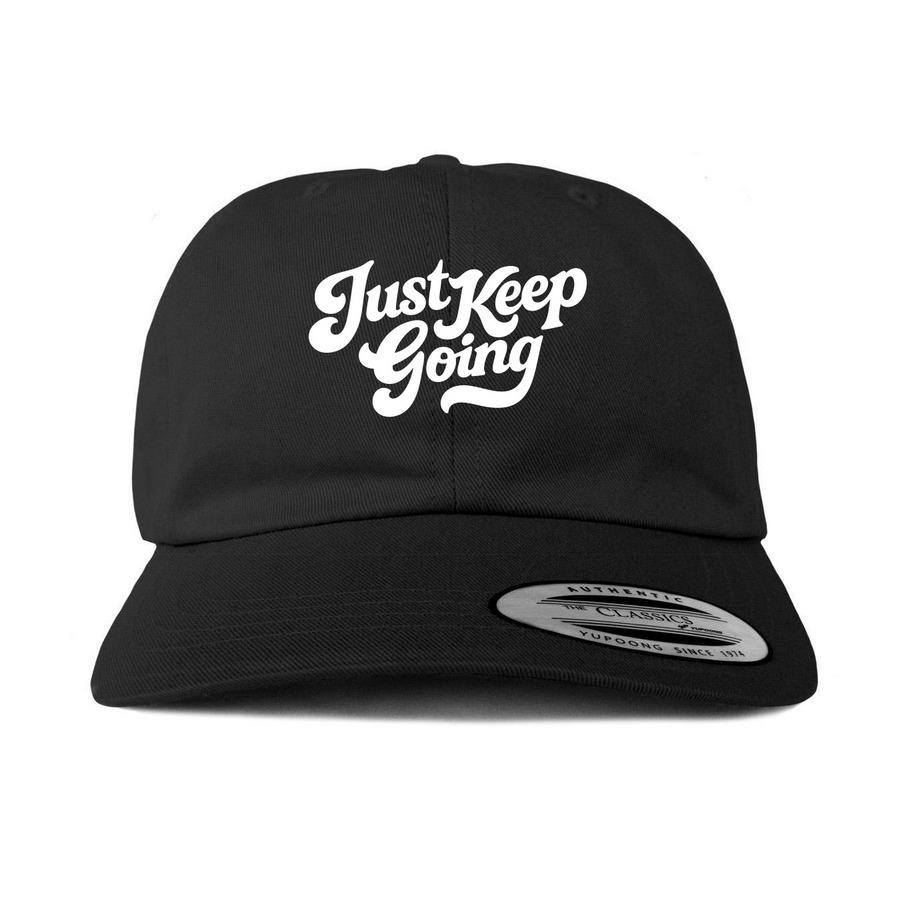 Just Keep Going - Hat, a Black Printed Classic Baseball Cap