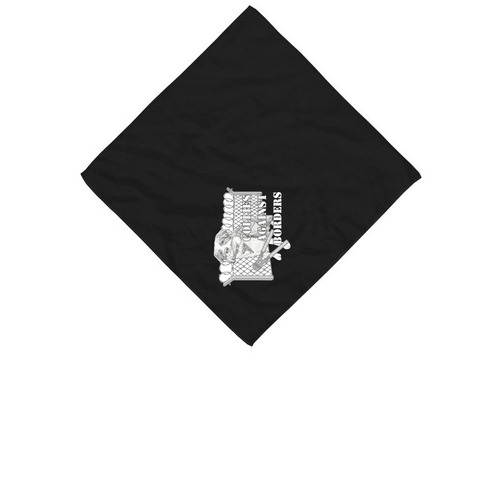Collies against borders bandana, a Black Cotton Bandana