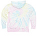 Adopt at FWACC - Blue Version, a Sunset Swirl Tie Dye Pullover Hoodie (back-view)