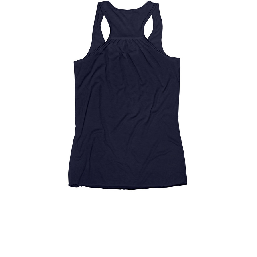 CSST Logo Front Only, a Navy Women's Racerback (back-view)