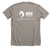 Talking to My Bird (White Edition), a Heather Stone Premium Unisex Tee (back-view)