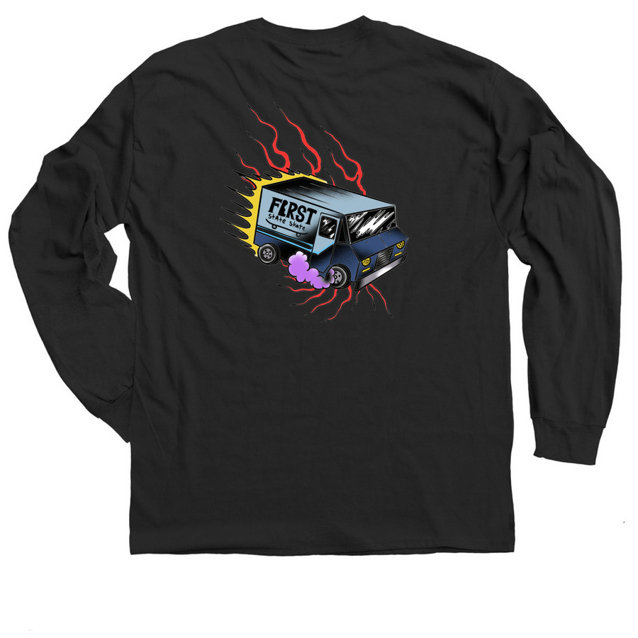 Brandon Mesa Street Machine&nbsp;, a Black Classic Long Sleeve Tee (back-view)