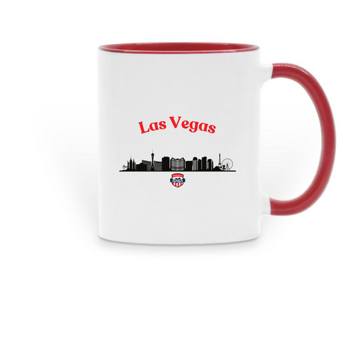Around North America Mugs, a Red Two-Tone Ceramic Mug