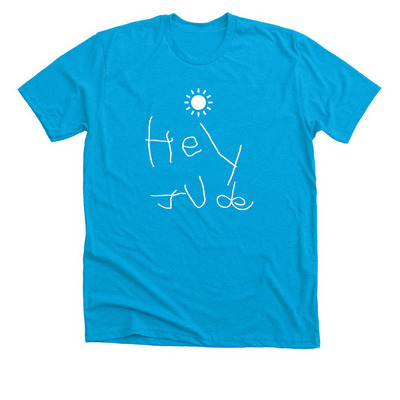 Official 2026 Hey Jude Buddy Walk Tee Shirt!, a Neon Blue Premium Unisex Tee