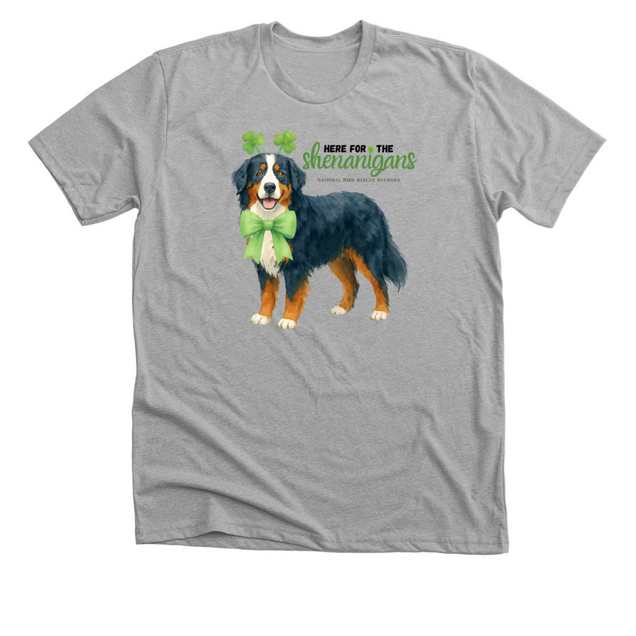 I?m Here for the Shenanigans, a Athletic Heather Premium Unisex Tee