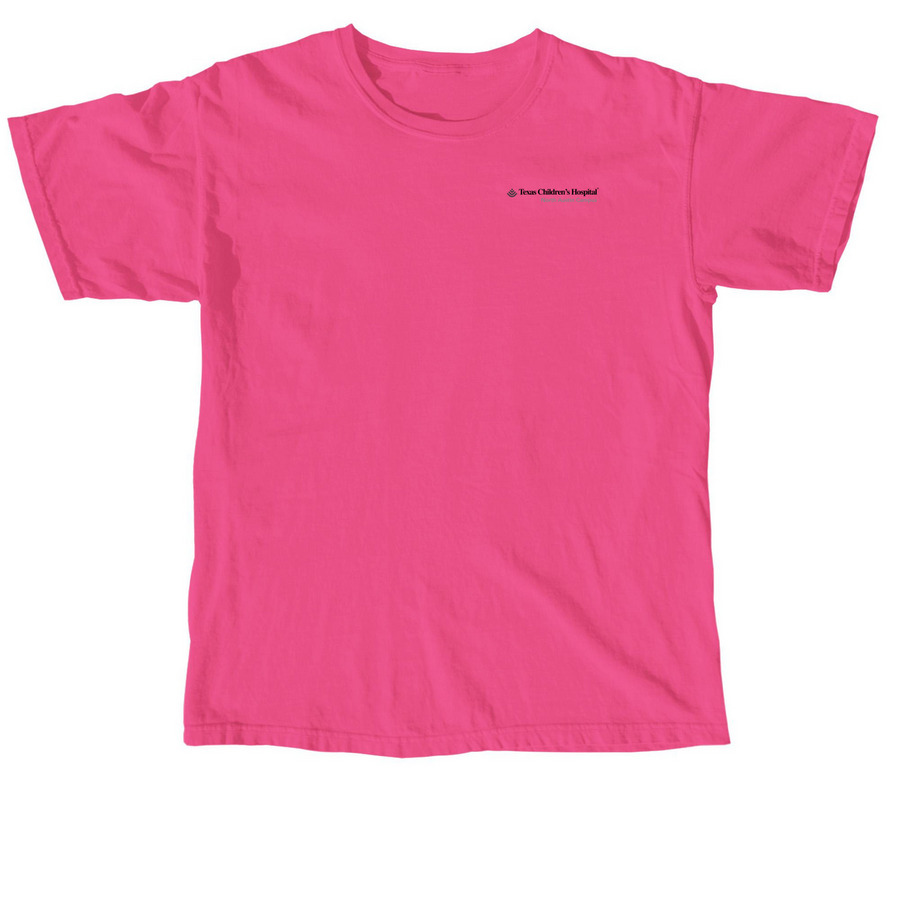 SURFIN, a Neon Pink Comfort Colors Unisex Tee
