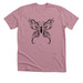 Swirl Butterfly, a Heather Orchid Premium Unisex Tee