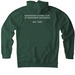 Ask me about my french drain, a Alpine Green Heavyweight Pullover Hoodie (back-view)