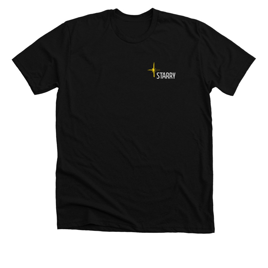 STARRY Shirts, a Solid Black Blend Premium Unisex Tee