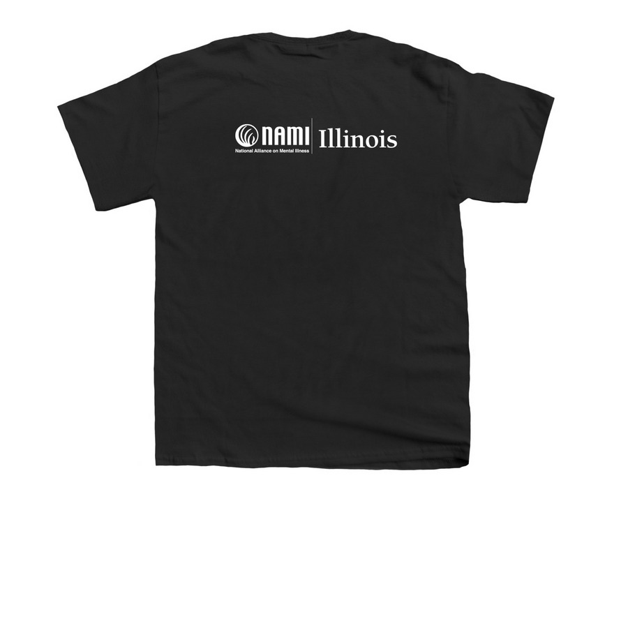 Mental Health Matters, a Black Youth Unisex Tee (back-view)