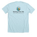 Saving One Life, a Heather Ice Blue Premium Unisex Tee (back-view)
