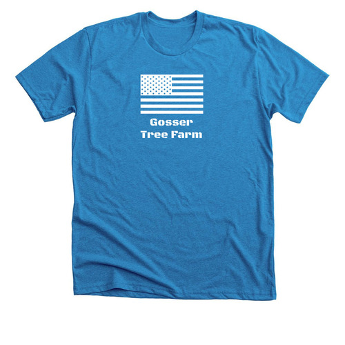 Gosser Tree Farm, a Neon Blue Premium Unisex Tee