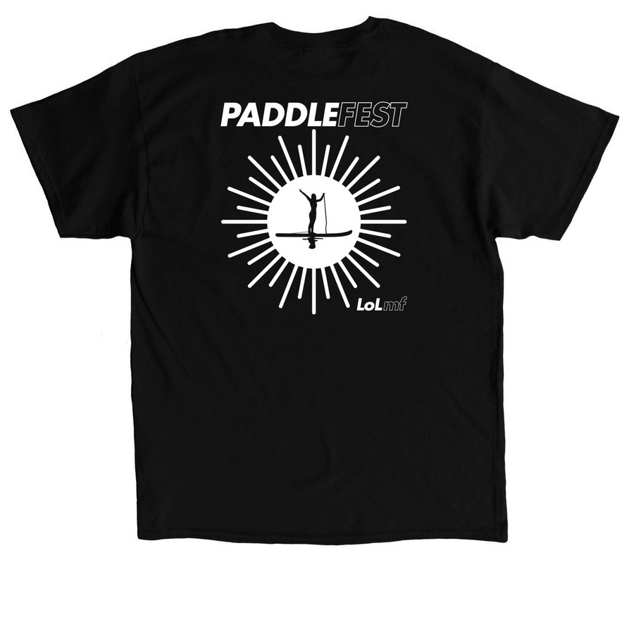 Light of Lizzie Paddlefest, a Black Classic Unisex Tee (back-view)