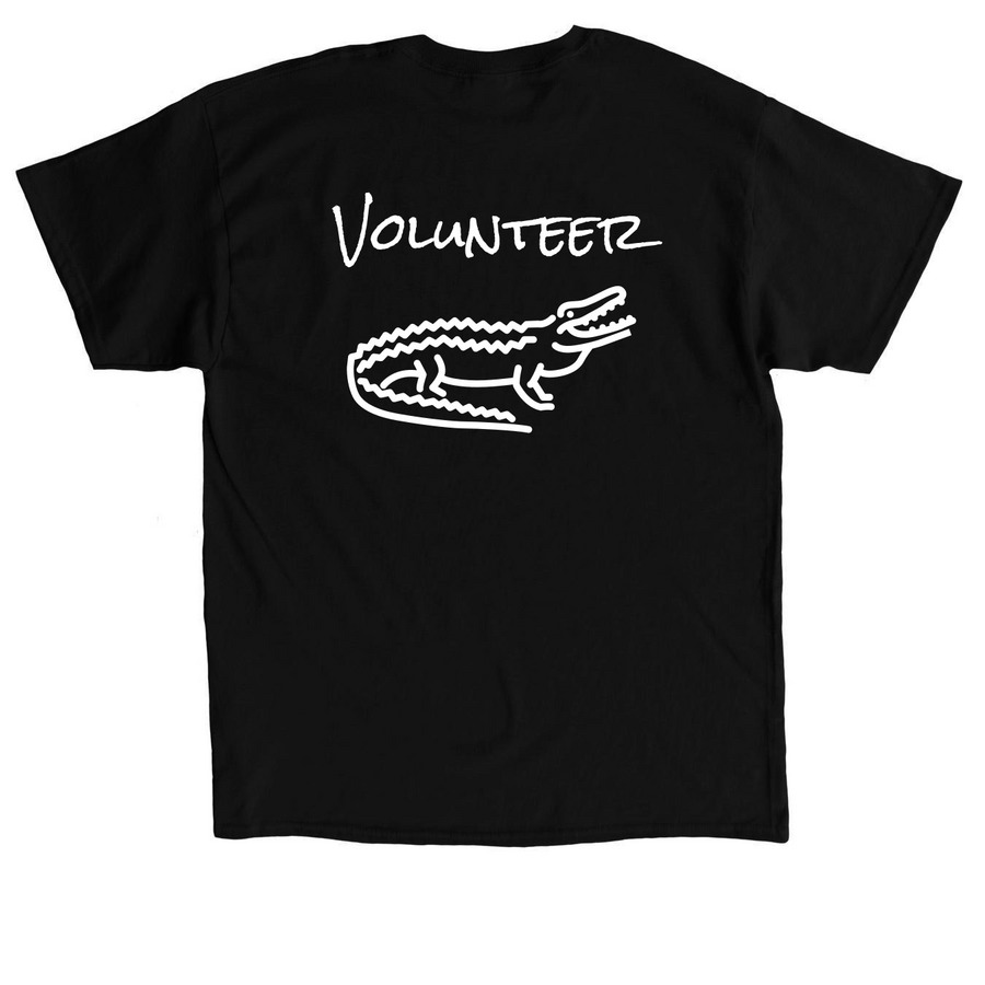 VOLUNTEER UNIFORMS, a Black Classic Unisex Tee (back-view)