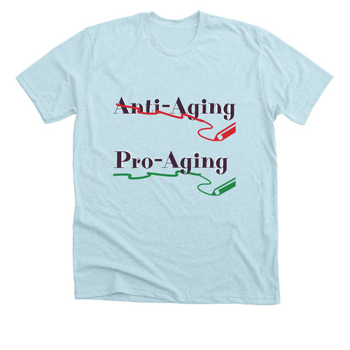 Pro Aging, a Heather Ice Blue Premium Unisex Tee