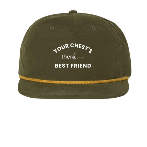 YOUR CHEST'S BFF!, a Loden/ Amber Gold Printed Umpqua Snapback Cap