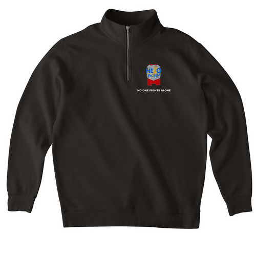THPF 2026 Design, a Black Midweight Quarter Zip Pullover