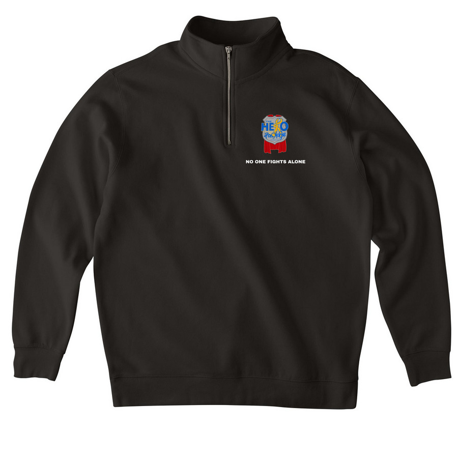 THPF 2026 Design, a Black Midweight Quarter Zip Pullover