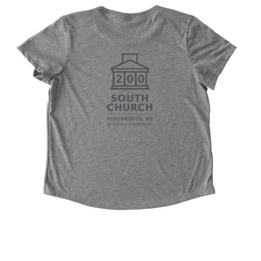 South Church Retreat on Star 2026, a Aluminum Grey Allmade Eco Triblend Women?s Scoop Neck Tee (back-view)