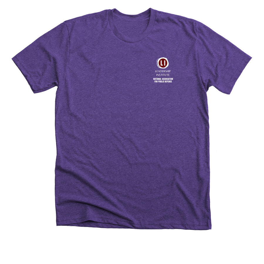 Everyone is a leader, a Heather Team Purple Premium Unisex Tee