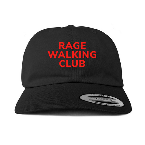 RAGE WALKING CLUB HAT, a Black Printed Classic Baseball Cap